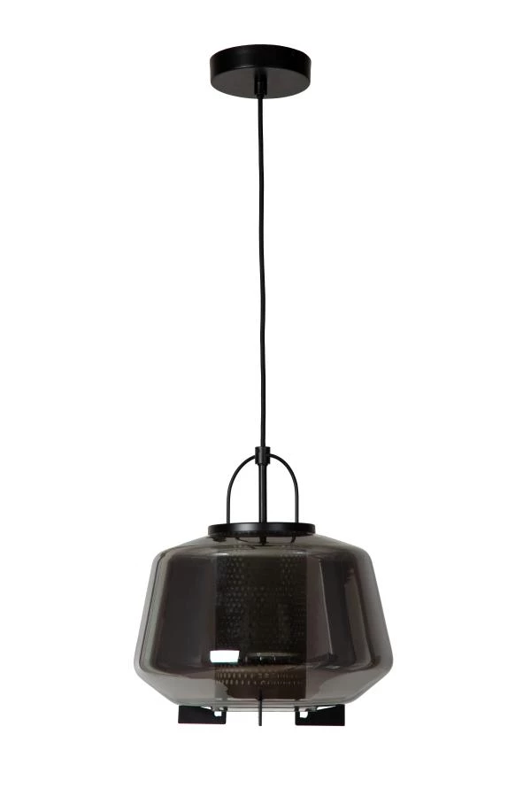 Lucide SISKA - Pendant light - 1xE27 - Smoke Grey - off